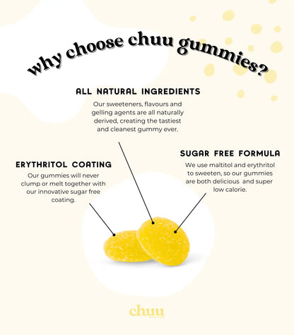 Chuu Nutrition Sugar Free Apple Cider Vinegar Gummies with the Mother - 60pcs