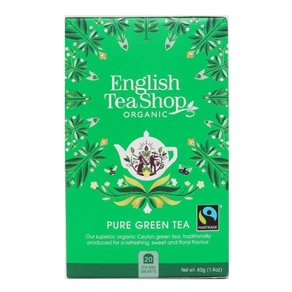 English Tea Shop 20 Organic Green Tea Teabags - L'Organic