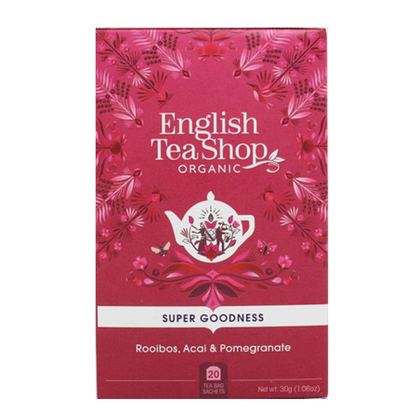 English Tea Shop 20 Organic Rooibos, Acai & Pomegranate Teabags - L'Organic