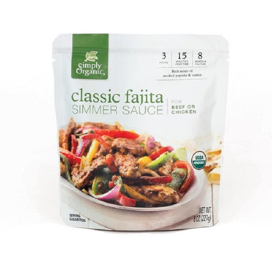 Simply Organic Classic Fajita Simmer Sauce - 227g