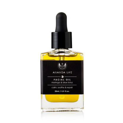 Moringa blue lotus facial oil nourishing natural face oil – Ananda Life