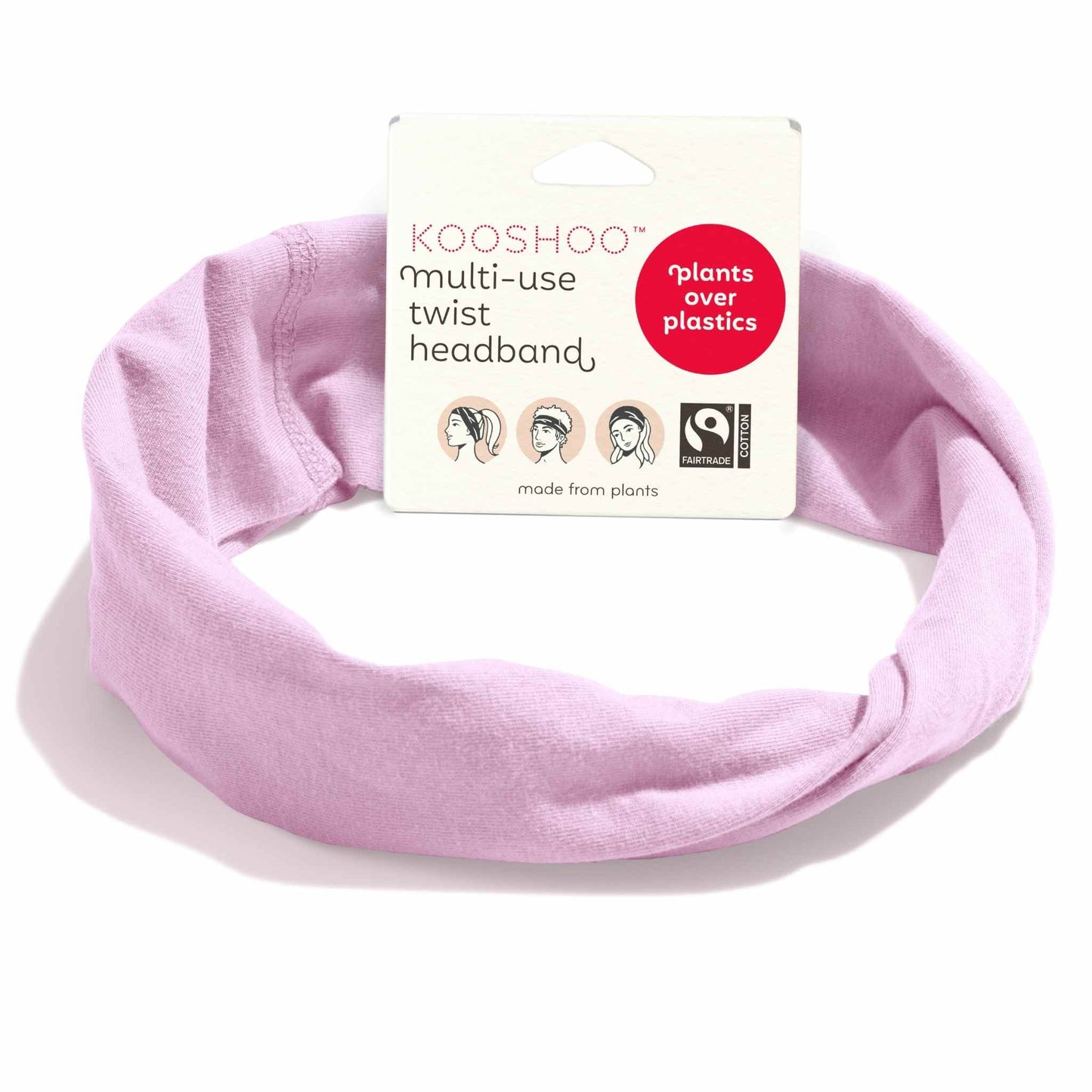 Kooshoo Organic Twist Headband - Pink Mist