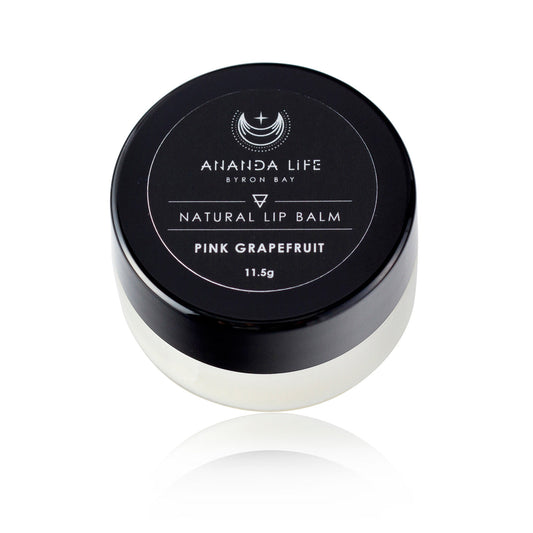Ananda Life Pink Grapefruit lip Balm Glass pot
