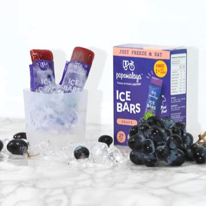 Pops Malaya Freeze-at-Home Sorbet Bars - Grape 6 x 45ml - Happy Tummies Pty Ltd