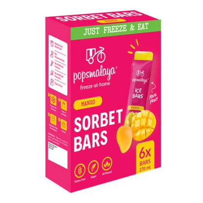 Pops Malaya Freeze-at-Home Sorbet Bars - Mango 6 x 45ml - Happy Tummies Pty Ltd