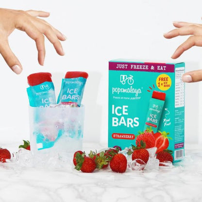 Pops Malaya Freeze-at-Home Sorbet Bars - Strawberry 6 x 45ml - Happy Tummies Pty Ltd