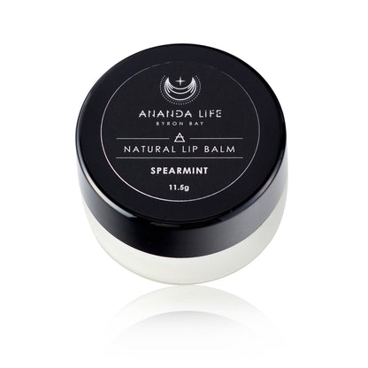 Ananda Life Spearmint lip balm glass pot