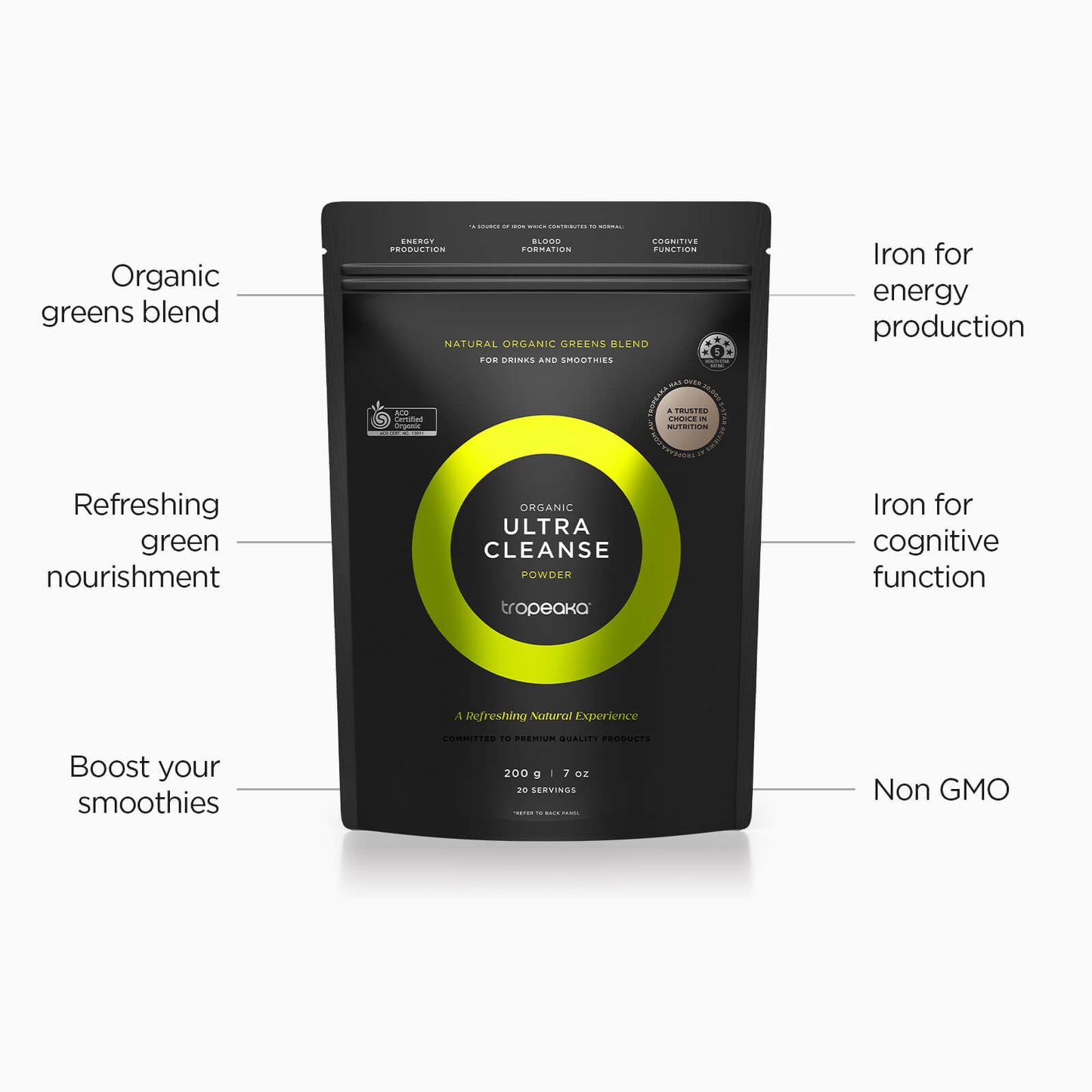 Tropeaka Organic Ultra Cleanse Repair & Renew Powder - 200g - L'Organic